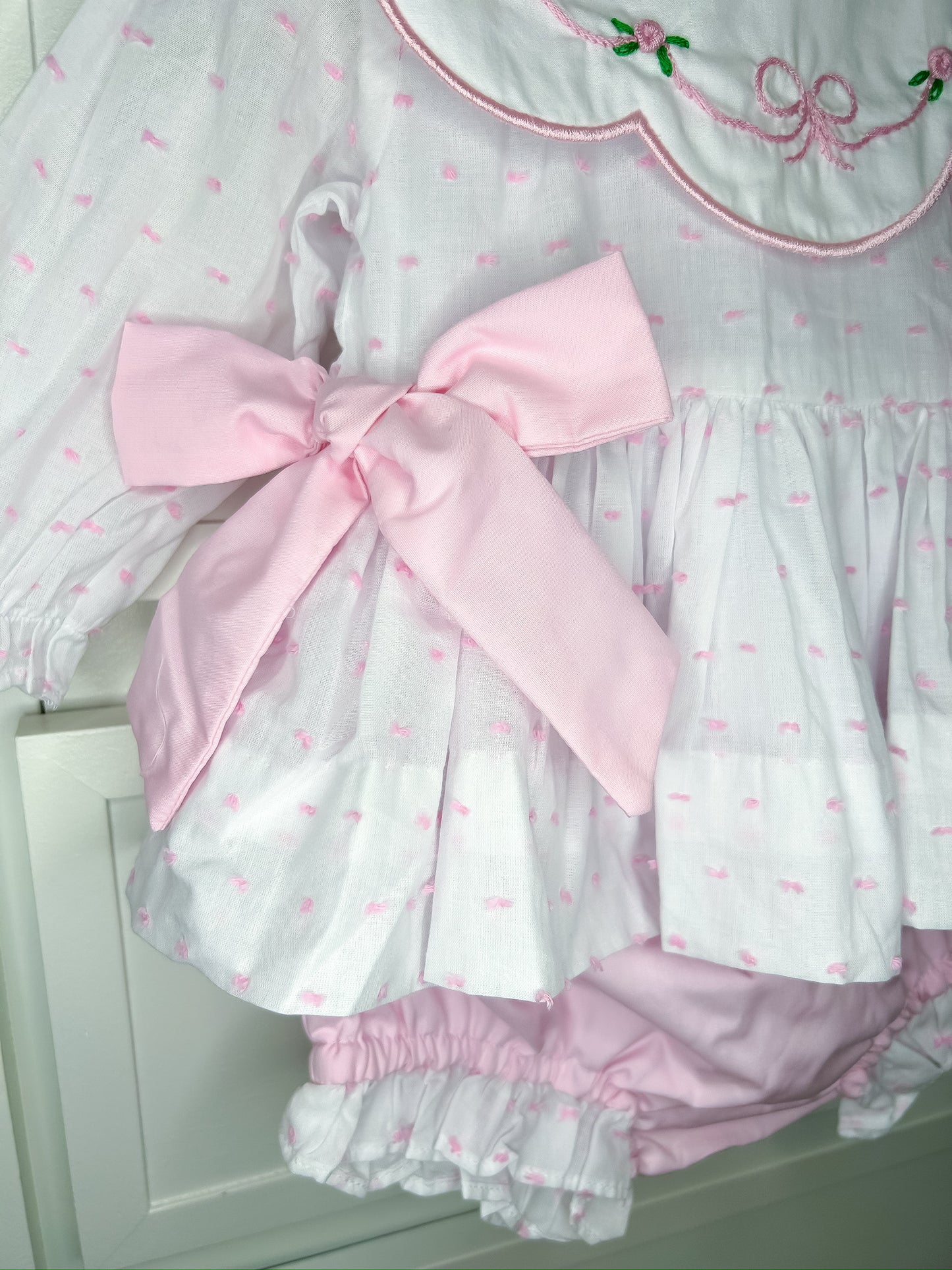 Florals and Bows Swiss Dot Set