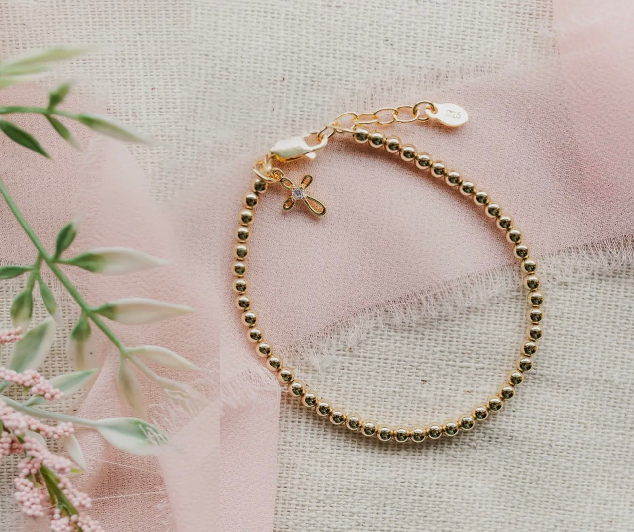 14K Gold-Plated Cross Lenox Bracelet