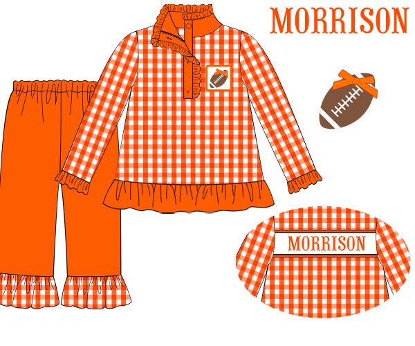 Orange and White Game Day Set