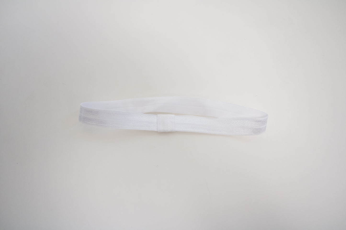 Add-a-Bow Skinny Elastic Headband (Pink and White)
