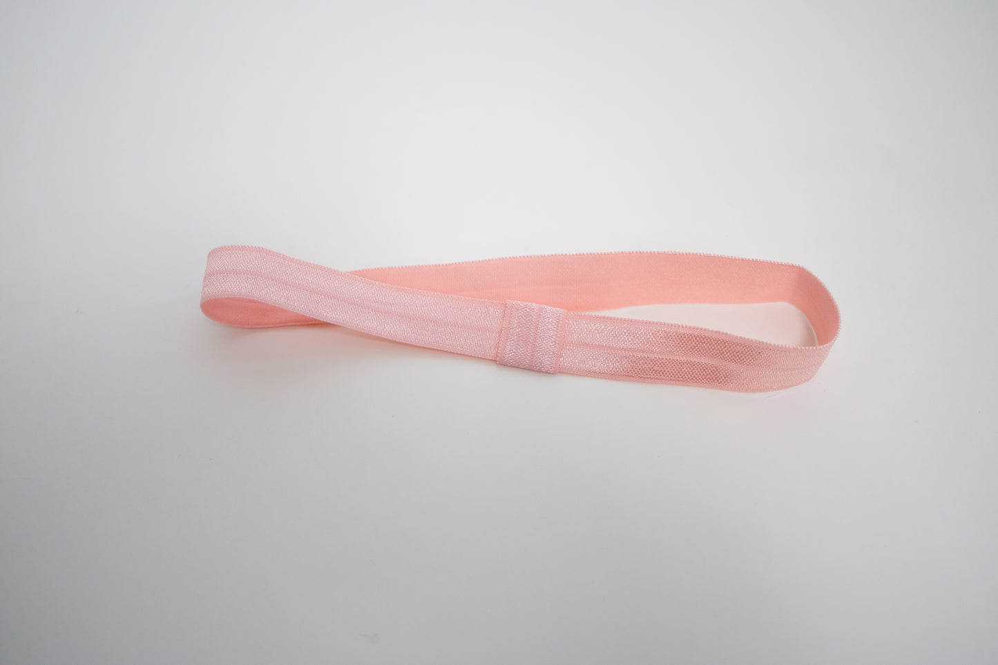 Add-a-Bow Skinny Elastic Headband (Pink and White)
