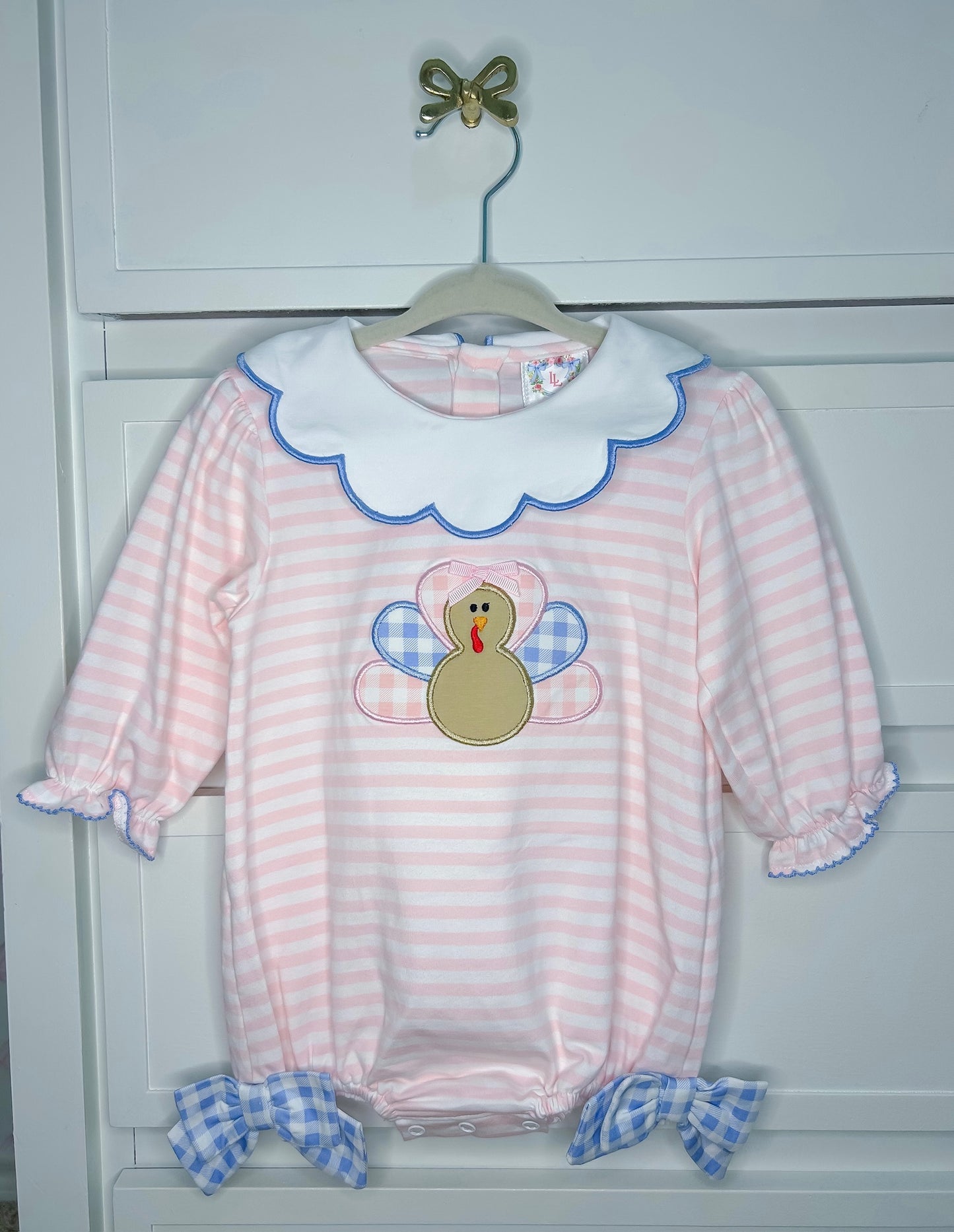 Gingham Appliqué Turkey Bubble