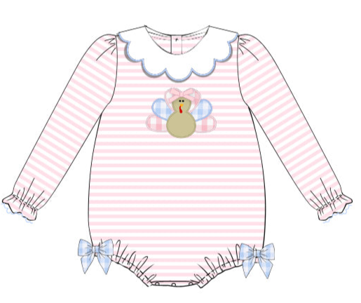 Gingham Appliqué Turkey Bubble