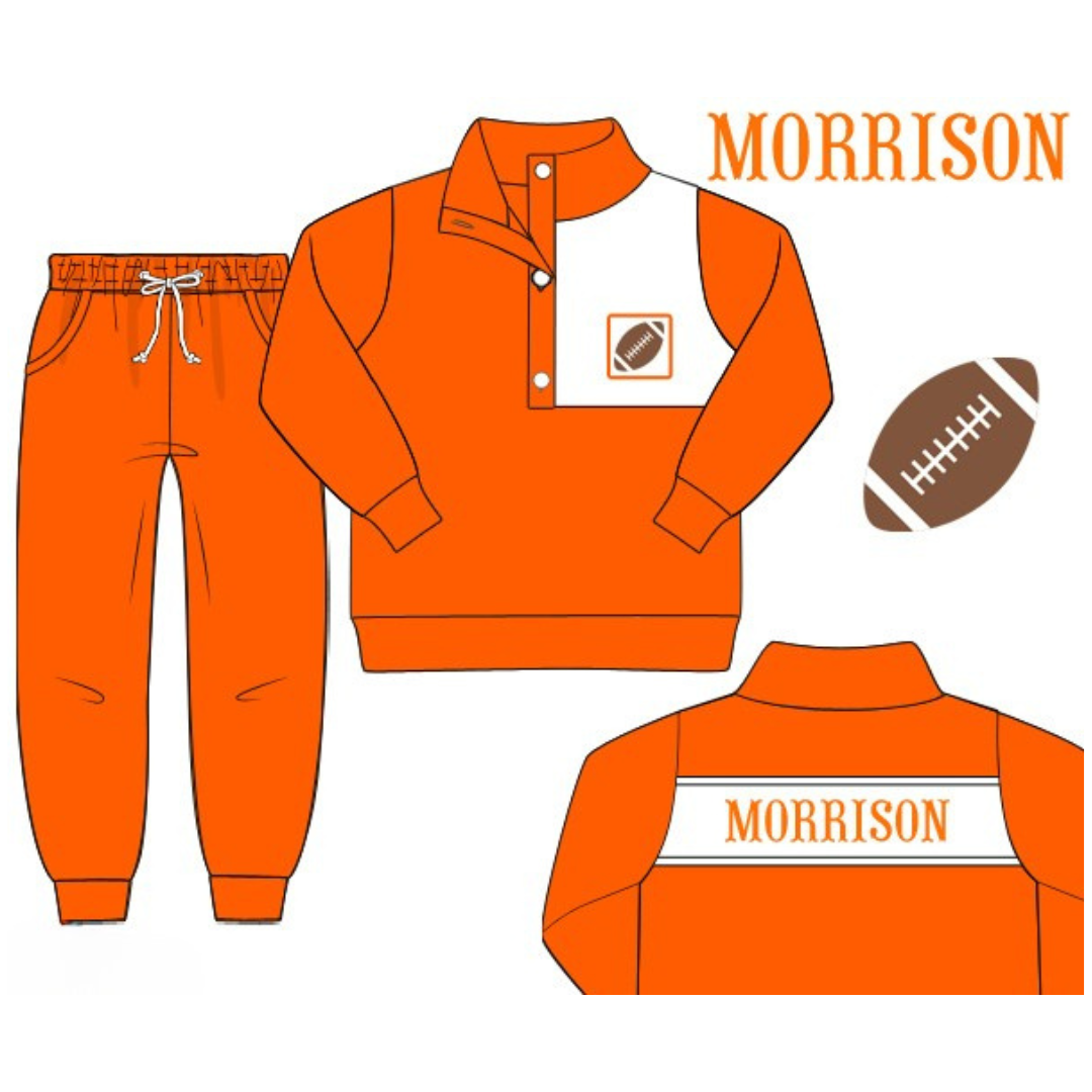 Orange & White Game Day Set
