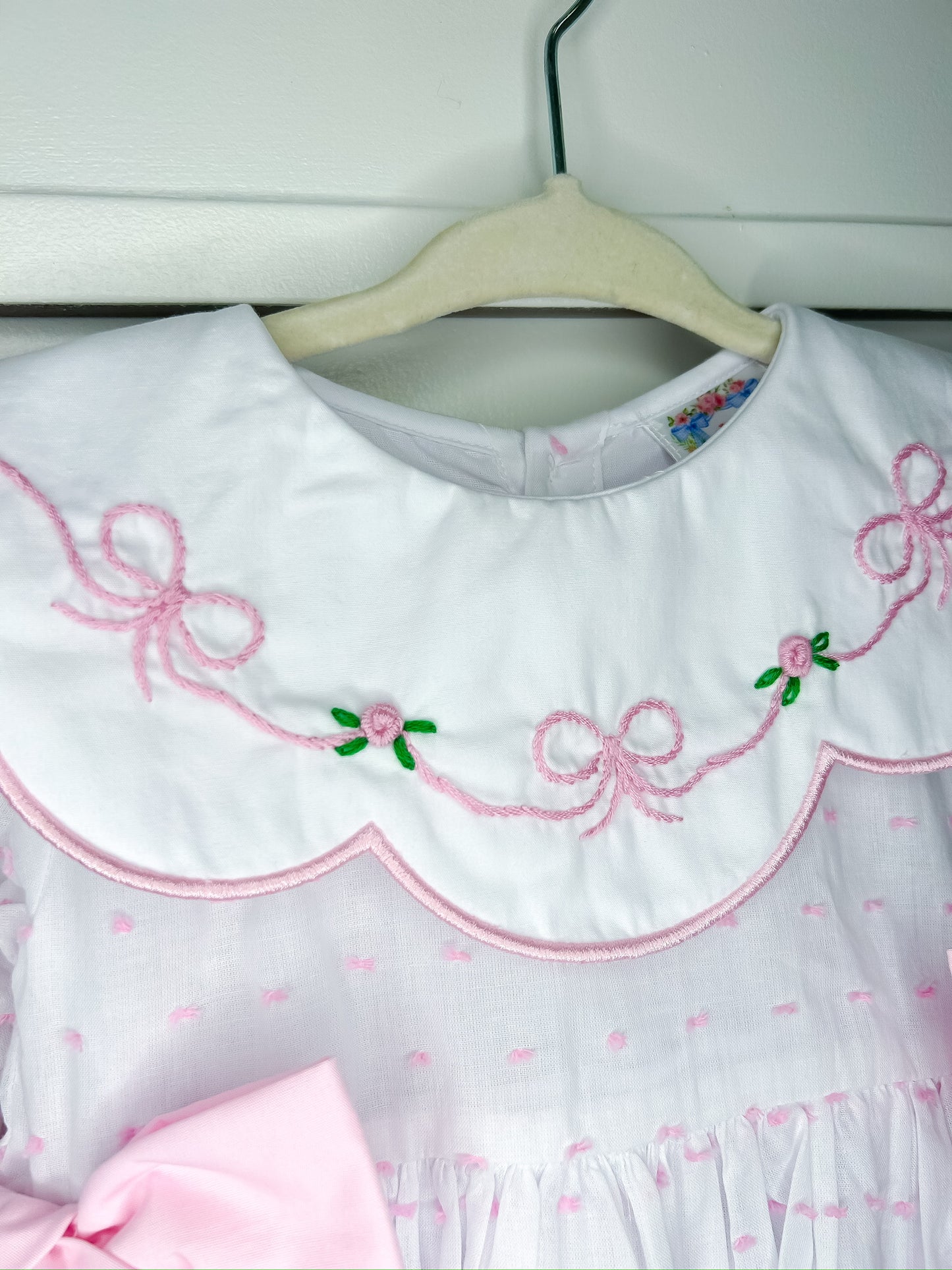 Florals and Bows Swiss Dot Set