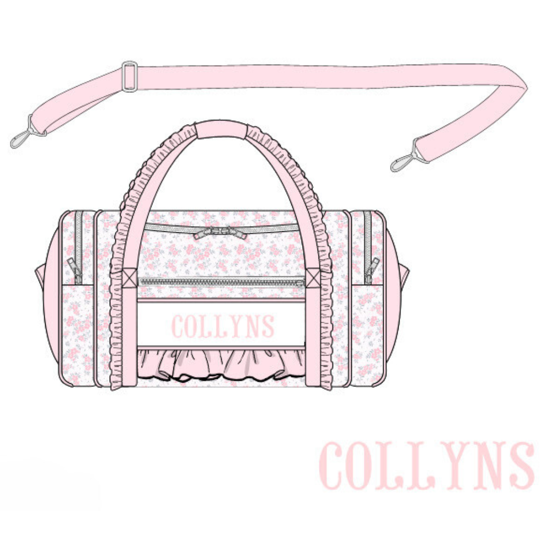 Pre-Order Custom Name Hand Smocked Floral Duffel Bag