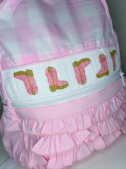 Hand Smocked Boots and Gingham Full Set