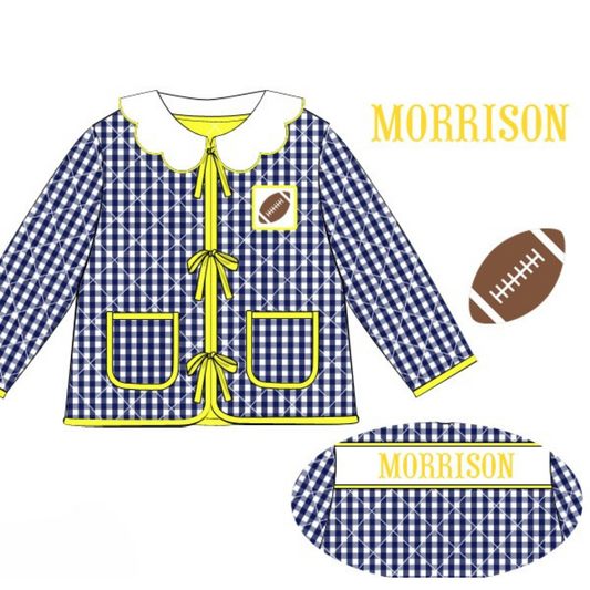 Navy Blue & Yellow Game Day Jacket