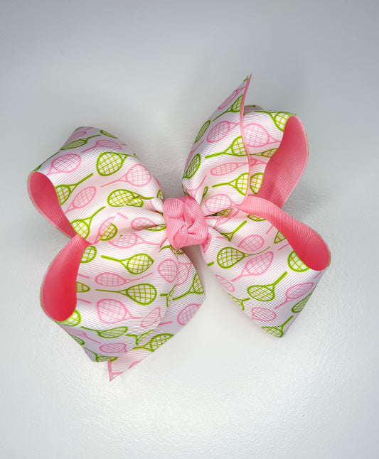 5.5” Tennis Racket Bow on Clip