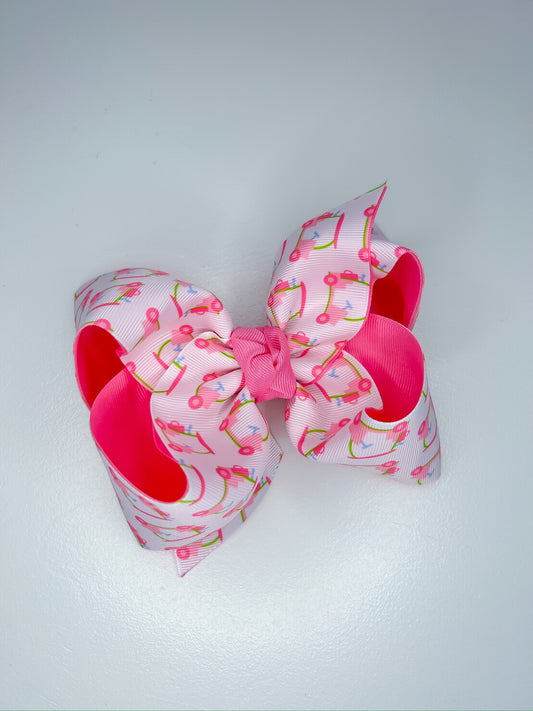 Pink Golf Cart Bow 5.5”
