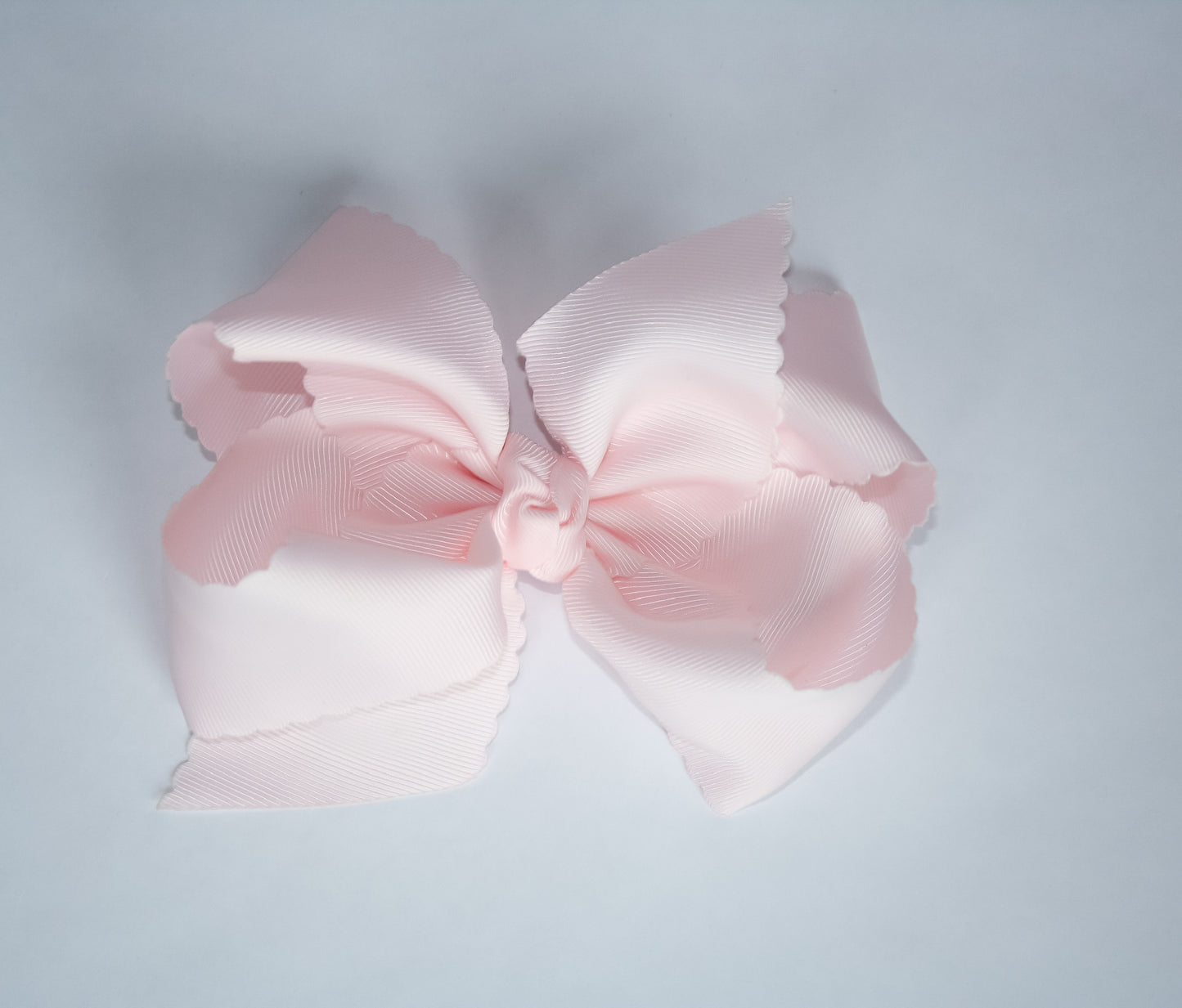 Scalloped Edge Bow (Pink, Light Pink, Blue, White) 5.5”