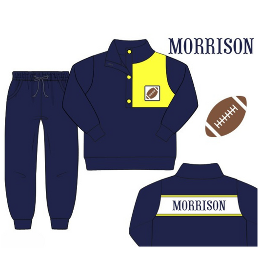 Navy Blue & Yellow Game Day Set