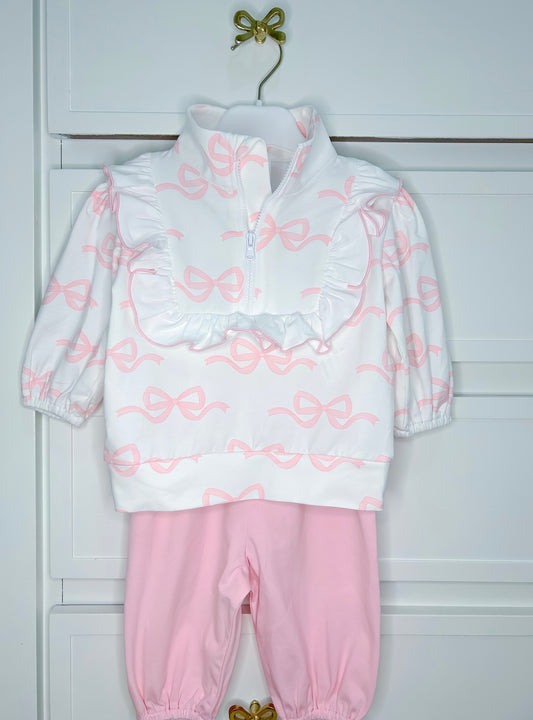 Bow Quarter Zip Set