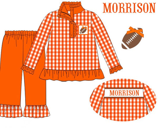 Orange and White Game Day Set