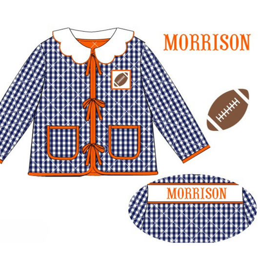 Navy Blue & Orange Game Day Jacket