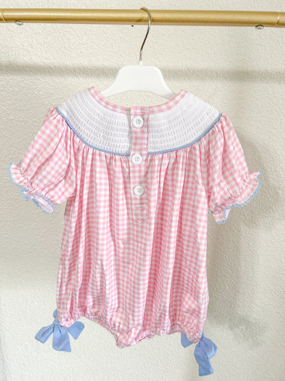 Smocked Butterfly Bubble Romper