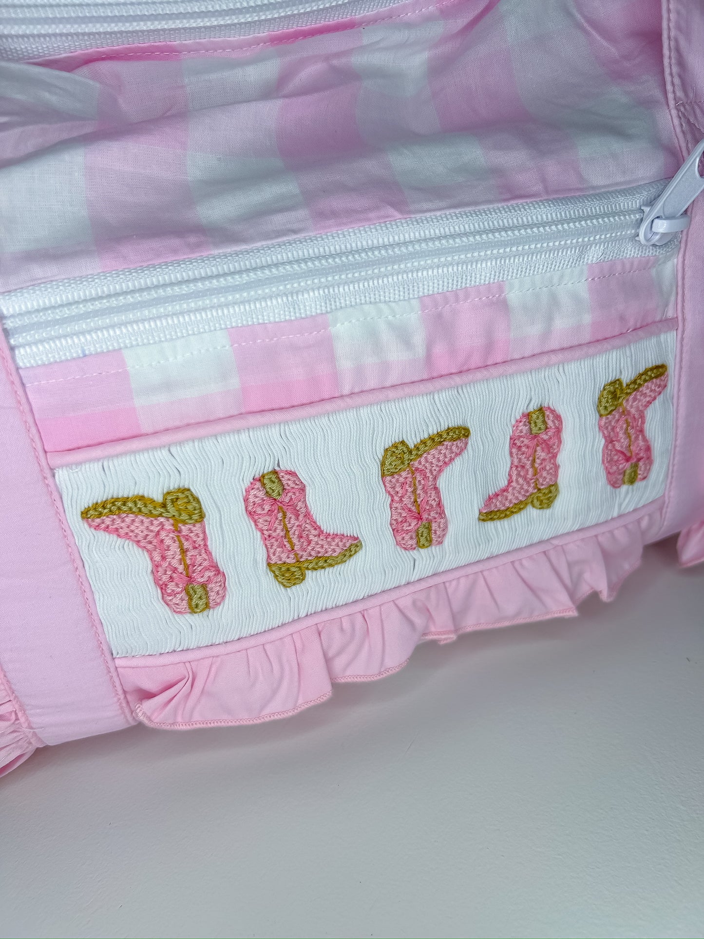 Hand Smocked Boots and Gingham Full Set