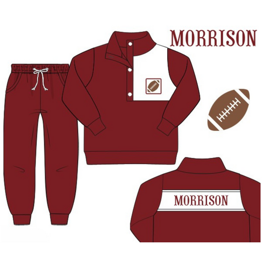 Maroon & White Game Day Set