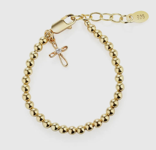 14K Gold-Plated Cross Lenox Bracelet