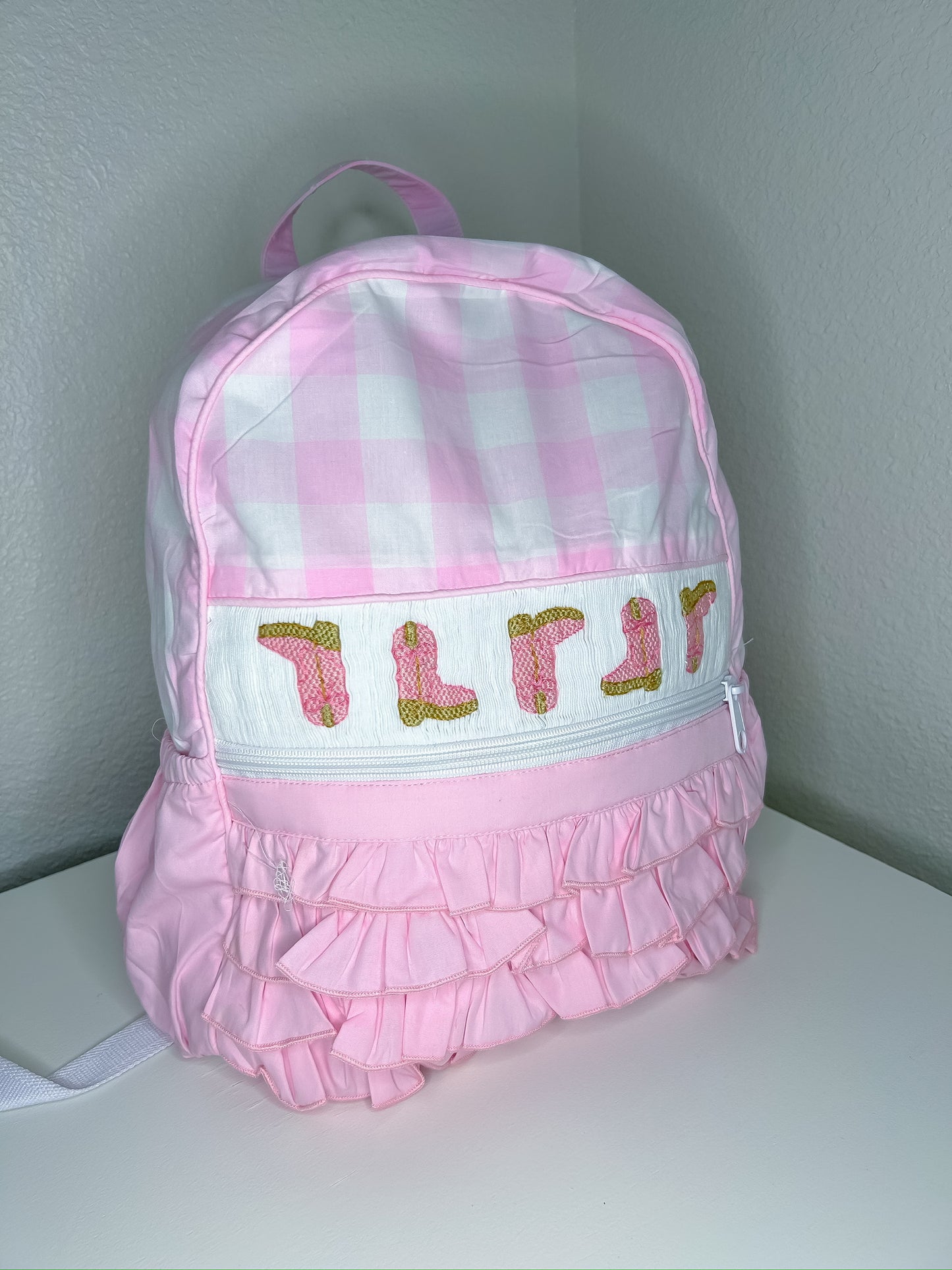 Hand Smocked Boots and Gingham Full Set