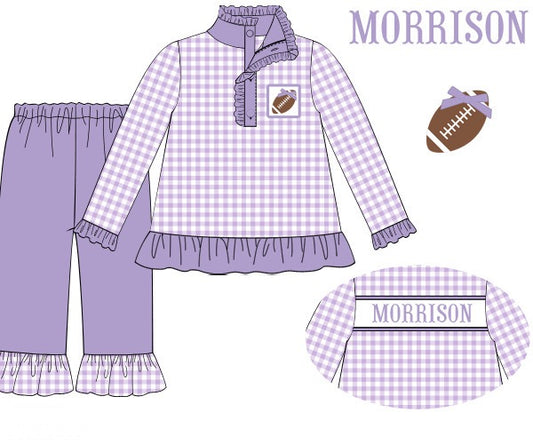 Purple and White Game Day Set