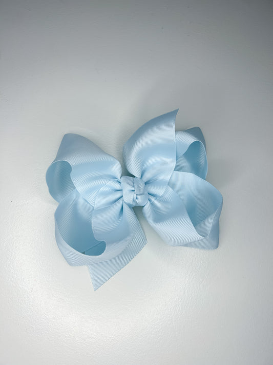 5.5” Powder Blue Signature Bow on Clip
