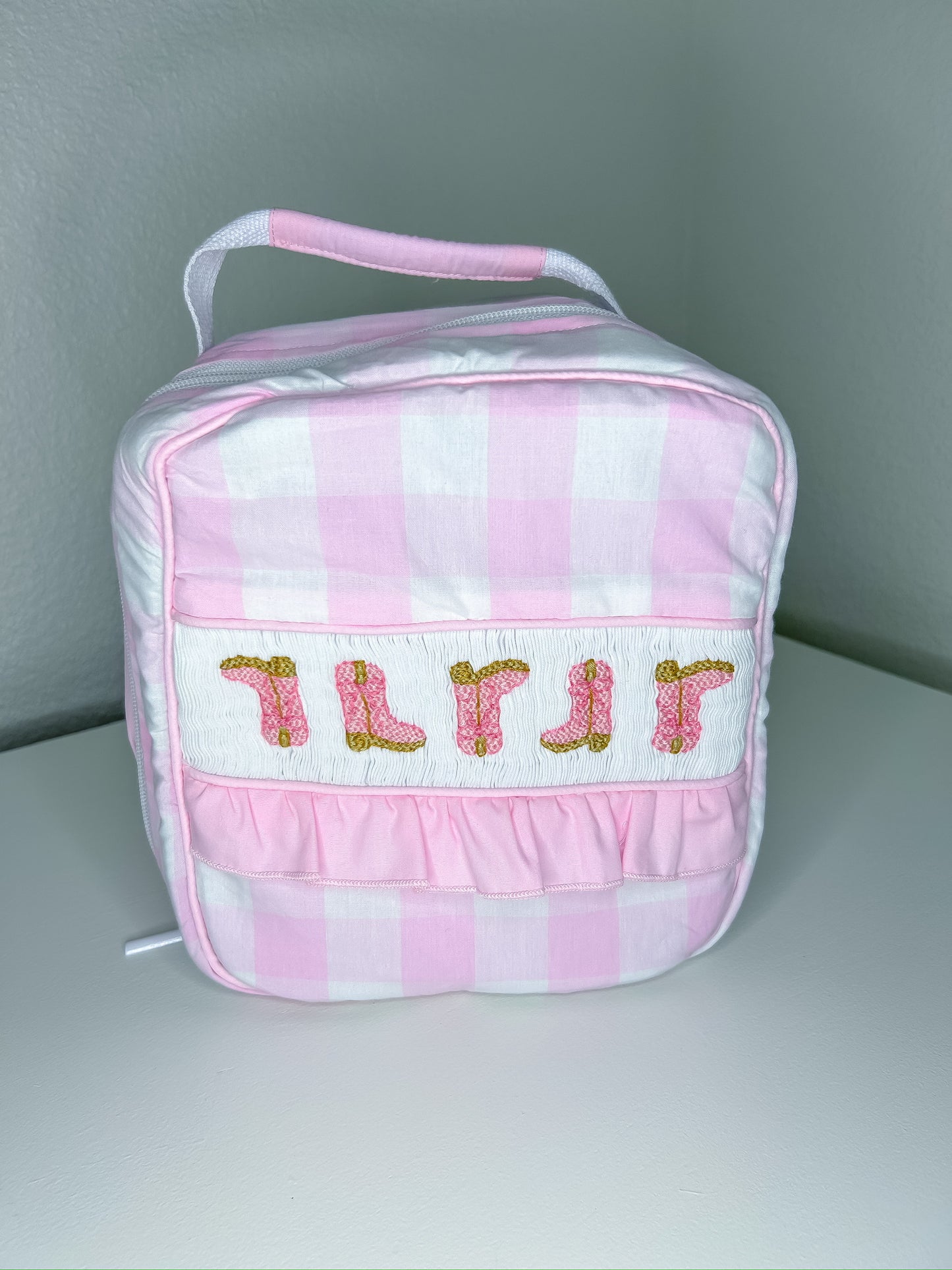 Hand Smocked Boots and Gingham Full Set