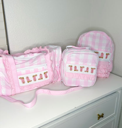 Hand Smocked Boots and Gingham Full Set