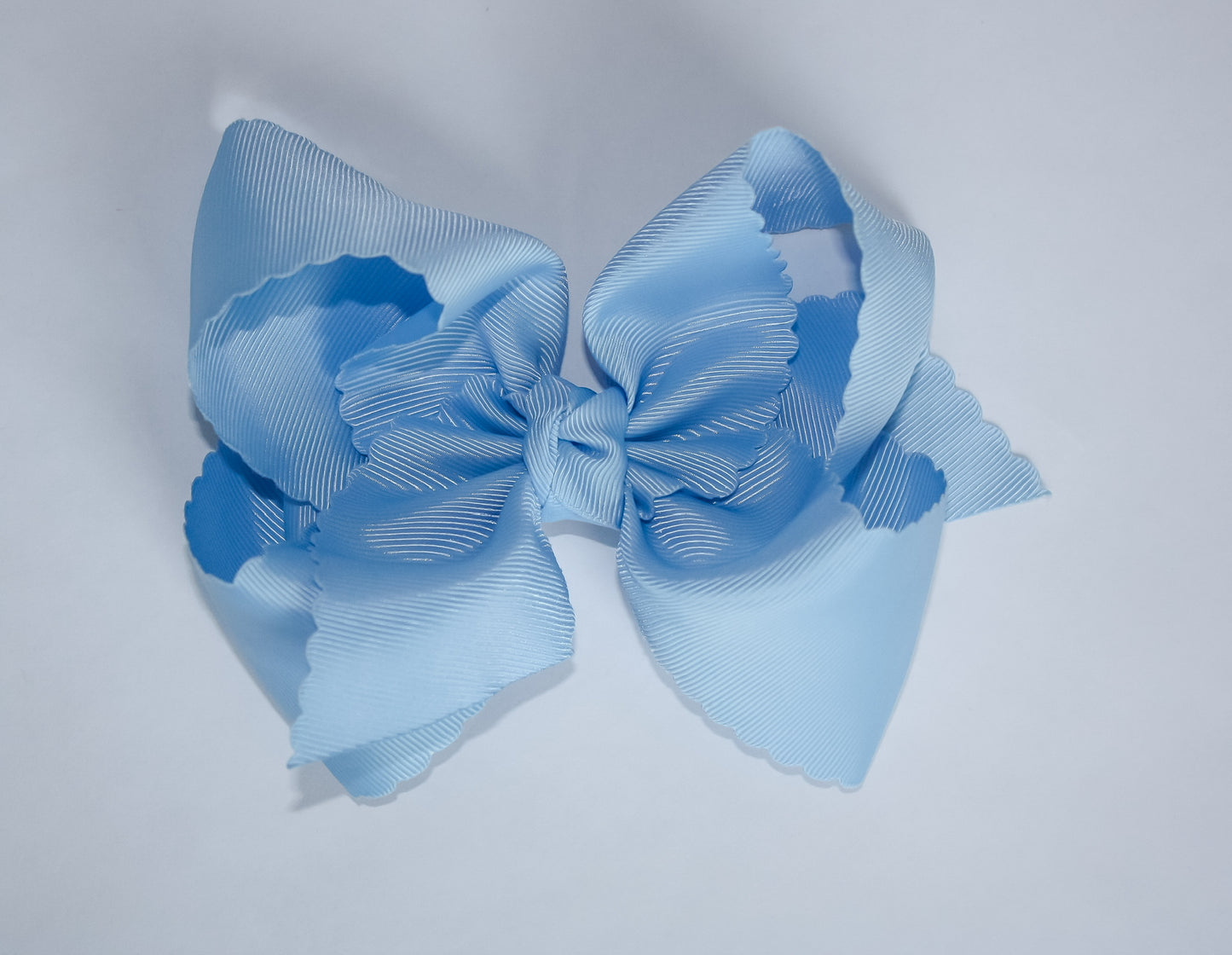 Scalloped Edge Bow (Pink, Light Pink, Blue, White) 5.5”