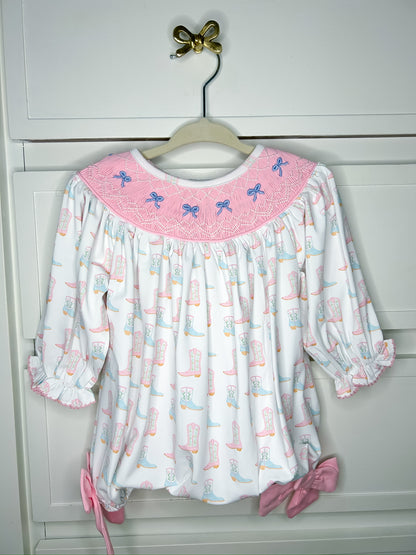 *Pre-Order* Hand Smocked Boots & Bliss Bubble! (ETA December)