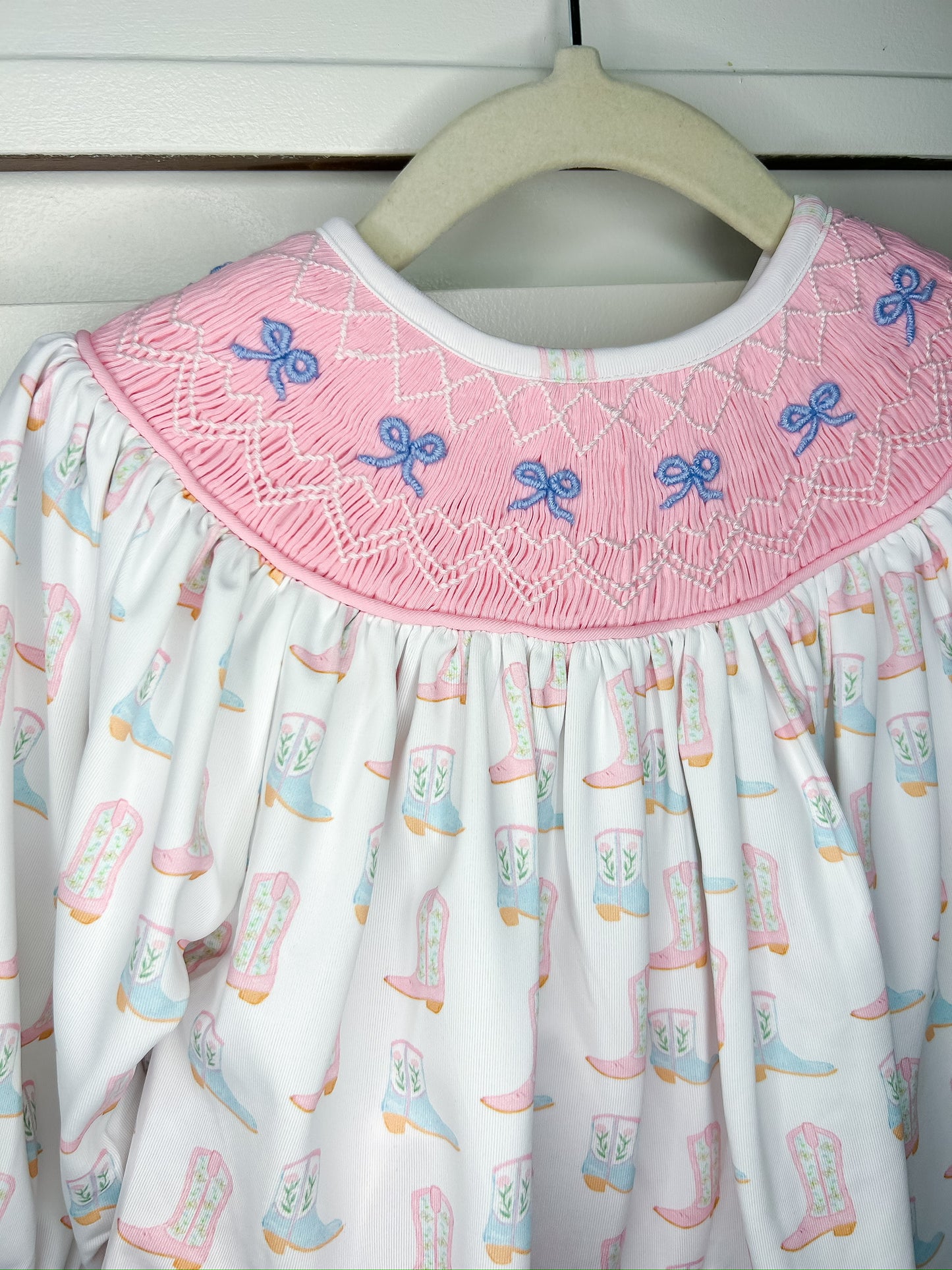 *Pre-Order* Hand Smocked Boots & Bliss Bloomer Set! (ETA December)