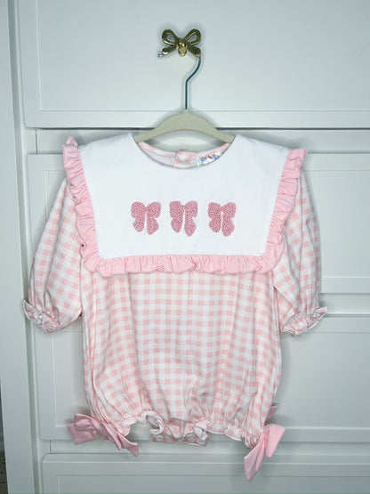 French Knot Bows Gingham Bubble