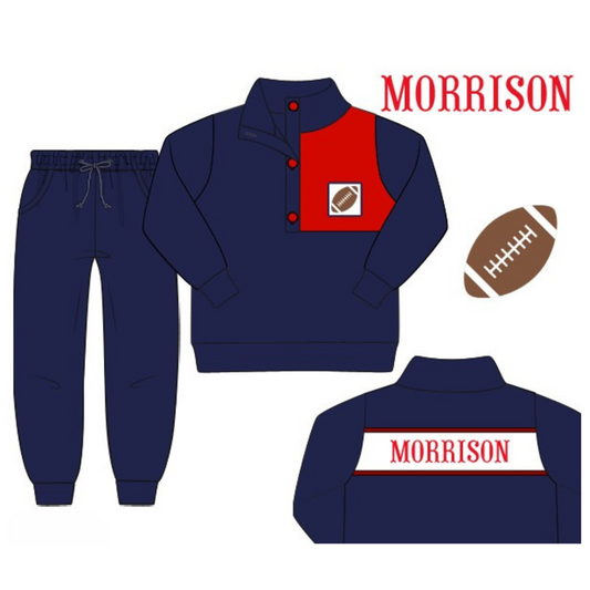 Navy Blue & Red Game Day Set