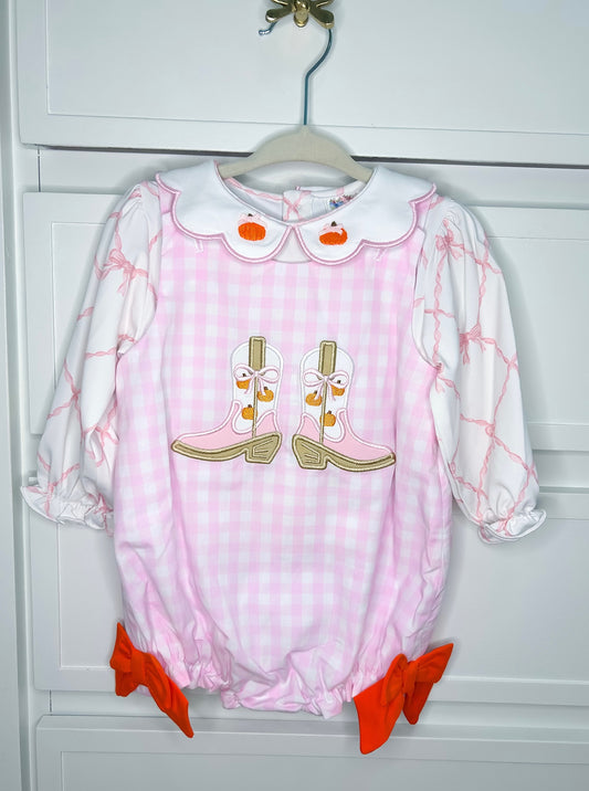 Bow Trellis and Pumpkins Bubble Set