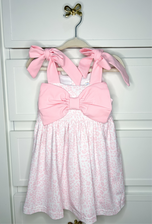 Pink Floral Bow Dress