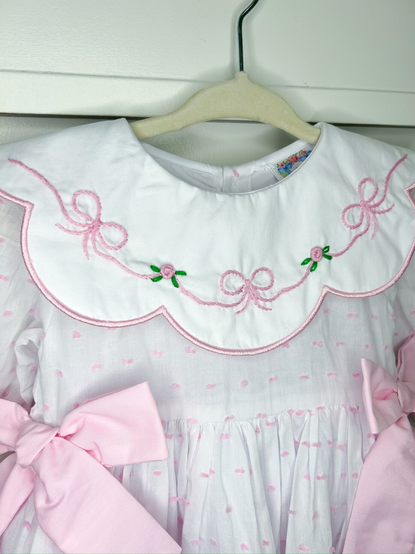 Florals and Bows Swiss Dot Set
