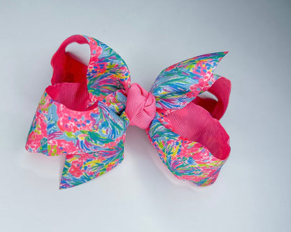 Lilly Grosgrain Bow 4.5” on Clip
