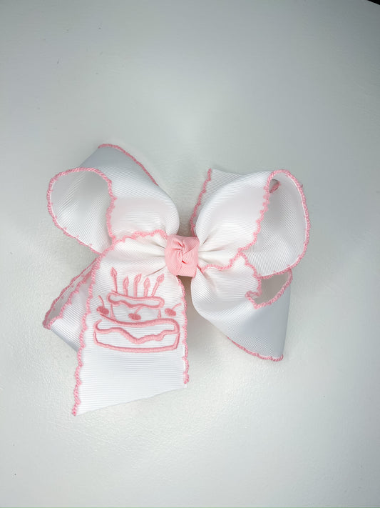 5.5” Birthday Cake Bow on Clip